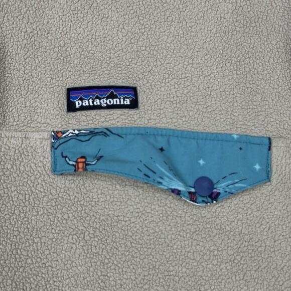 Men’s Sz Medium M Patagonia Synchilla Snap T Pullover Sweater Style 25580 ELKH - Picture 4 of 11